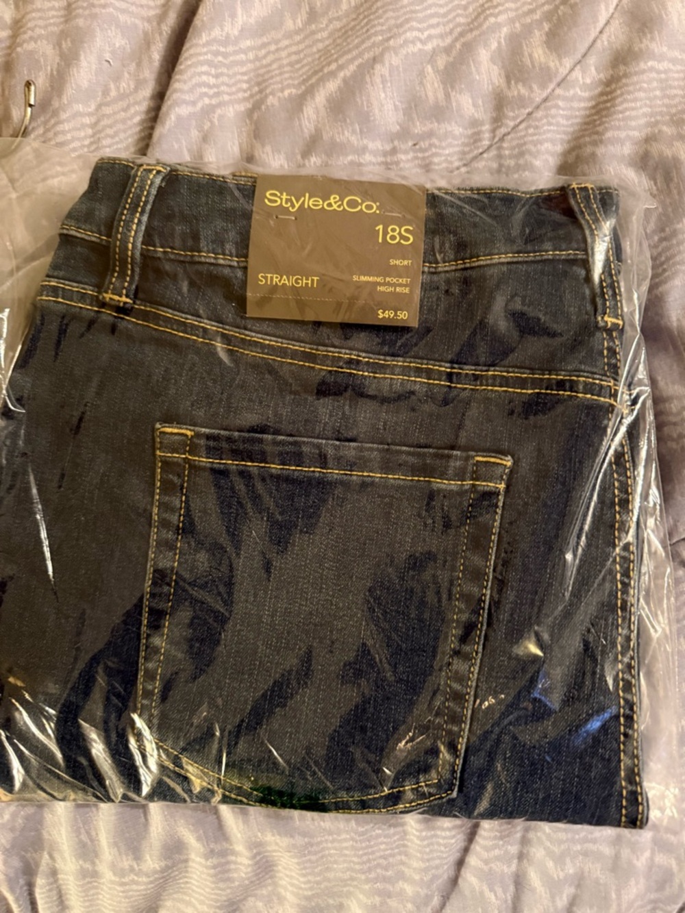 Style & Co. Women’s  Straight Jeans - Moody Blue 18S-NWT